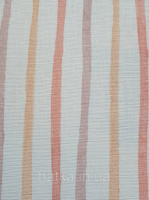 Шпалери вінілові на флізеліні AdaWall Ada Kids метрові дитячі смуги хвилясті червоні жовтогарячі рожеві Київ - фото 3