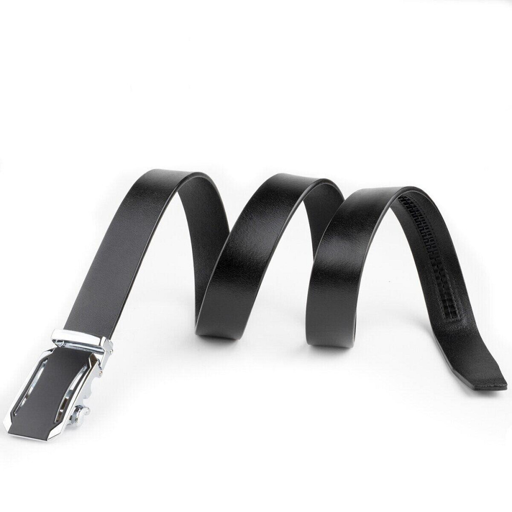 Ремень мужской с черной вставкой на пряжке Vintage 20255 Черный Киев - изображение 2