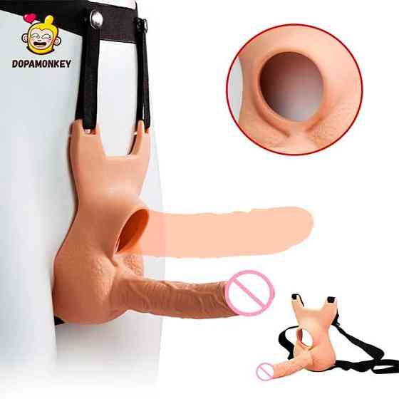 Анальный фаллоимитатор на ремне для двойного проникнавения Lovetoy Vibrating Unisex 10 режимов вибрации Винница