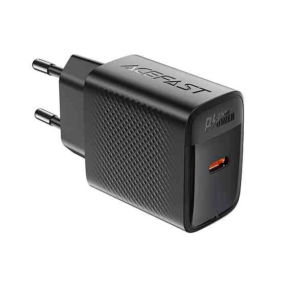 Мережевий зарядний пристрій ACEFAST A104 PD25W GaN single USB-C charger Black (6974316283355) Київ