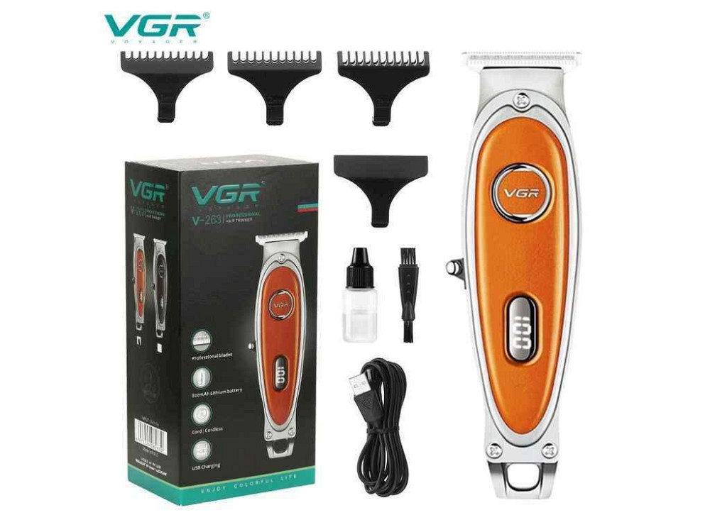 Акумулятор V-263 ORANGE, 3 насадки, LED display ТМ VGR Київ - фото 1