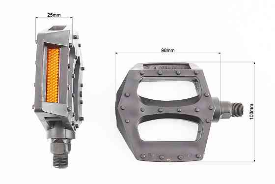 Педалі BMX 9/16" (110x100x26mm) пластикові, чорні HF-820 Київ
