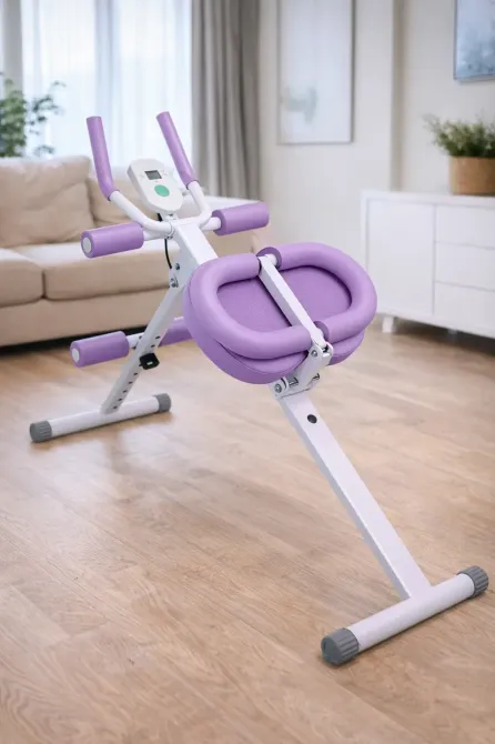 Тренажер напольный (myj) для пресса и ног, с резинками MM3000 Фиолетовый Коломия - фото 1