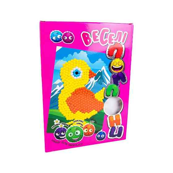 Набір для творчості "Курча" Strateg 30992 веселі помпони Вінниця