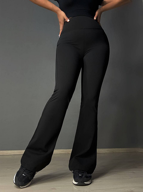 Лосини жіночі Kenalin 9636-1 кльош утеплені чорні, чорний, L Київ - фото 1