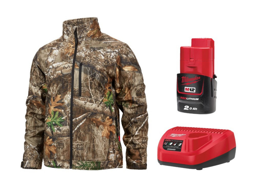 Куртка з підігрівом MILWAUKEE, M12 HJCAMO6-201(XL), камуфляжна (розмір XL) (+зар.пр., 1 акум.Х 2Аг) Одеса - фото 1