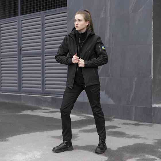 Жіноча тактична чорна куртка Pobedov Motive Київ