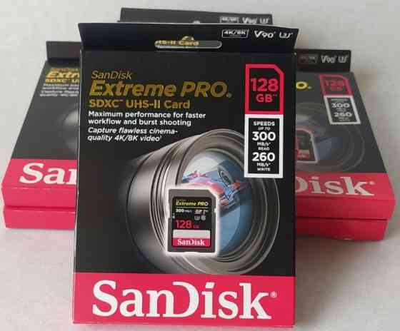 Карта SanDisk 128 GB SDXC UHS-II U3 V90 Extreme Pro SDSDXDK-128G-GN4IN Харків