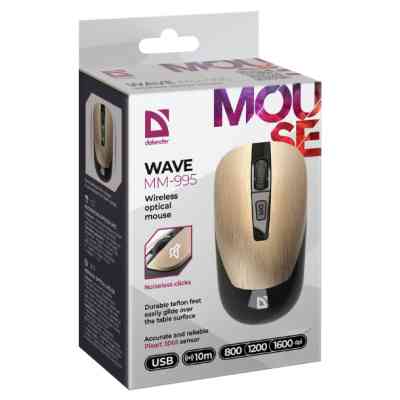 Мишка Defender Wave MM-995 Silent Wireless Bronze (52992) Вінниця