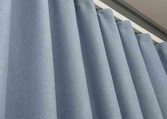 Преміум шторна тканина blackout 100%, двостороння, колекція “ASHEN NIGHT” колір блакитний 1839ш Київ