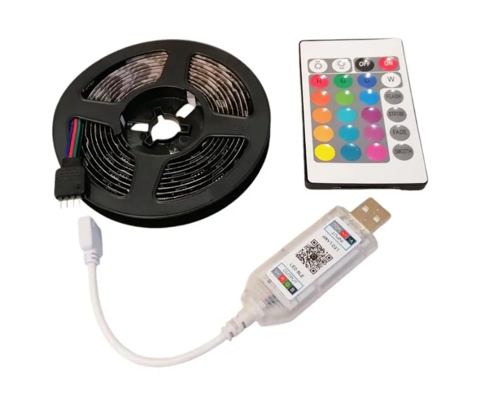 Стрічка світлодіодна LED RGB 108, 2 м Вінниця - фото 3