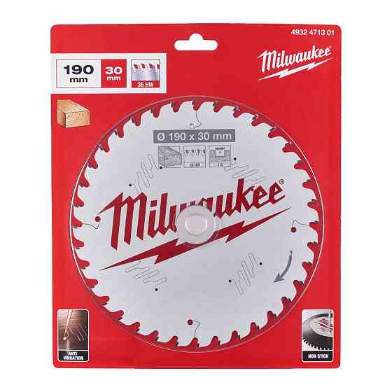 Диск пиляльний PFTE THIN KERF MILWAUKEE, O190х30х1,6мм, 36 зуб. Одеса