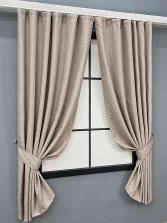 Комплект коротких штор VR-Textil ALORA-TON № 1874ш Бежевий 140х170см 2 шт (35-0439) Київ