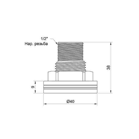 Врізка Thermo Alliance Standart 1/2" в бак SD40015 Київ