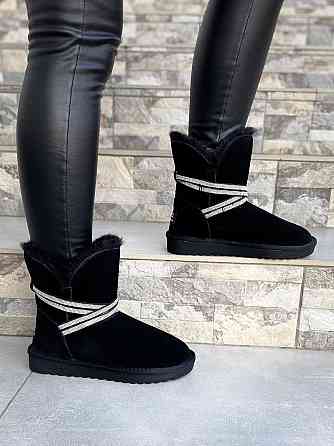 Угги жіночі OUQIDAGENI 8708-2 чорні (зима, замша натуральна) (4208) 36 Коломия