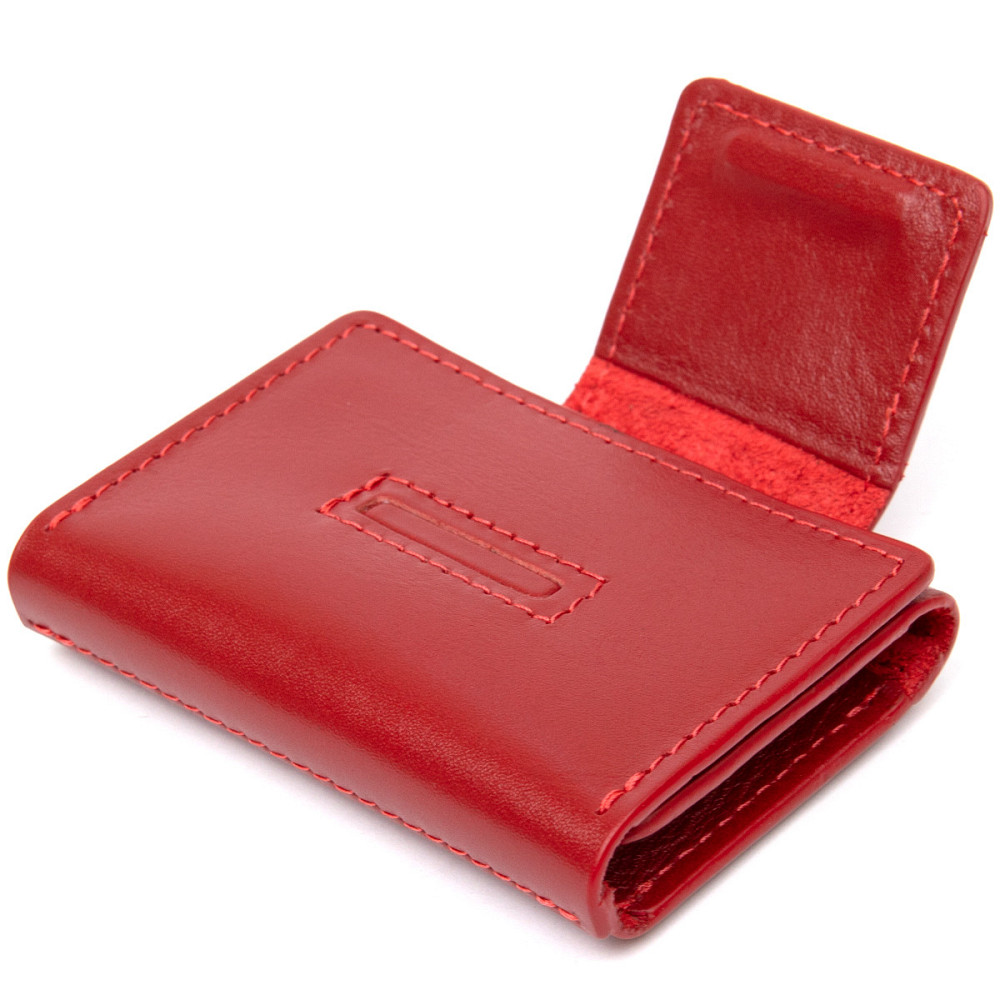 Кожаная визитница Красный (GRANDE PELLE) Киев - изображение 9