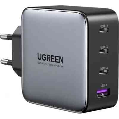 Зарядное устройство Ugreen 4xUSB 100W (3xUSB-C+USB-A) Gan Tech Fast GAN Charger black CD226 (40747) Винница