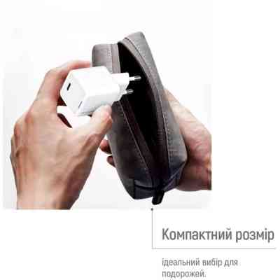 Зарядний пристрій ColorWay GaN Mini 30W PD Port PPS USB-C white + cable Type-C (CW-CHS054PDC-WT) Вінниця