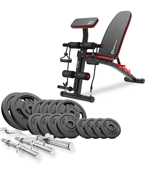 Набір STRONG 67кг з лавкою HS-1035 Київ - фото 1