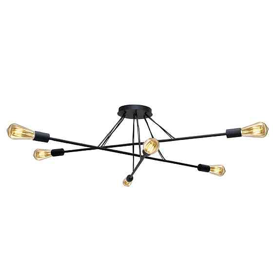 Люстра подвесная MSK Electric Asket на шесть ламп Е27 NL 10320-6 BK черная Одесса