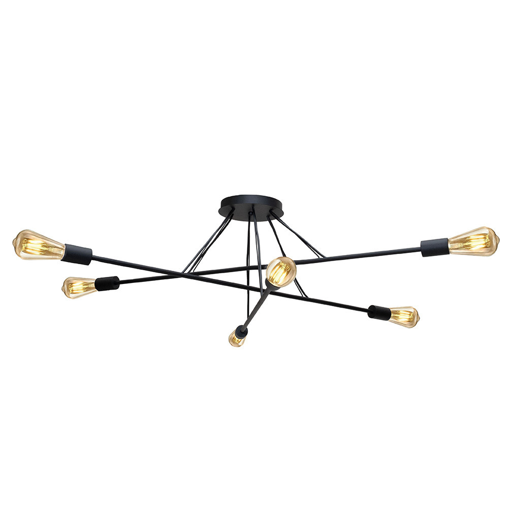 Люстра подвесная MSK Electric Asket на шесть ламп Е27 NL 10320-6 BK черная Одесса - изображение 2