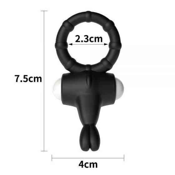 Эрекционное виброкольцо Power Clit Cockring, Black Sex Aura Киев