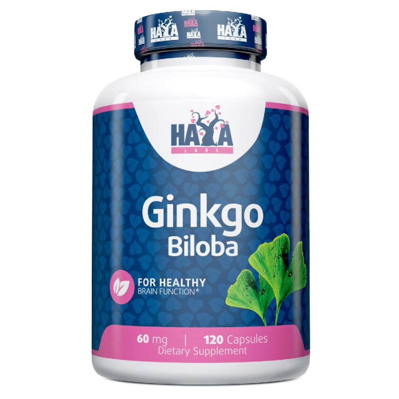 Гінко Білоба Haya Labs Ginkgo Biloba 60mg 120 caps Луцьк - фото 1