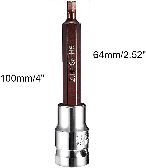 Головка 1/2" з насадкою Hex 5мм L- 100мм Одеса - фото 2