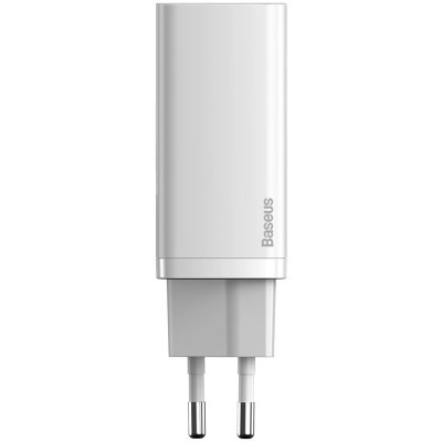 Зарядний пристрій Baseus 2xUSB 65W GaN (USB-C+USB-A) white (CCGAN2L-B02) Вінниця - фото 2