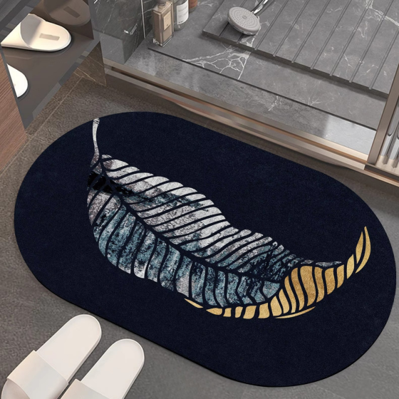 Килимок для душу та ванної кімнати м'який діатомітовий швидковисихаючий антиковзкий для кухні, передпокою 50х80 см BF-005 Кам'янець-Подільський