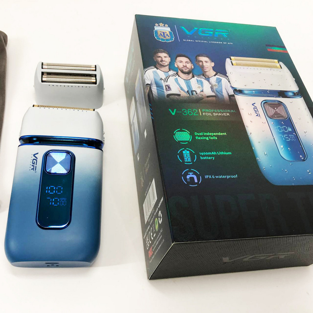 Електрична бритва з вбудованим акумулятором VGR, Чоловіча електрична акумуляторна електробритва IN-42 Львів - фото 6