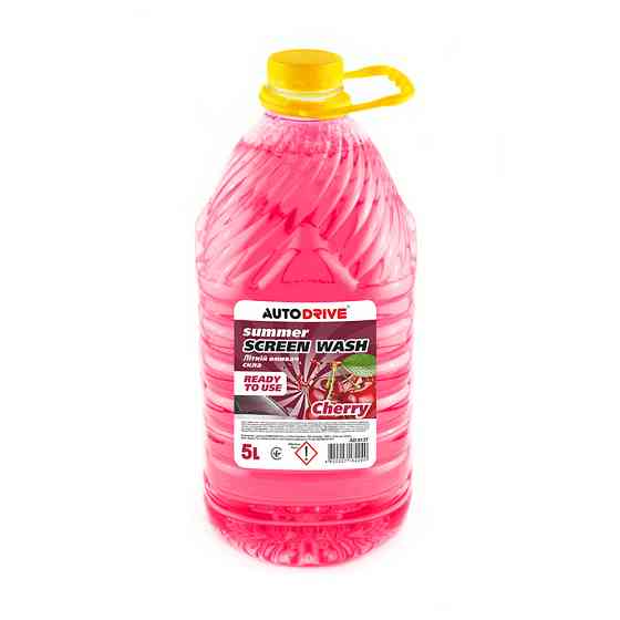 Омивач скла AutoDrive Summer Screen Wash PET літній Cherry готовий 5л Львів