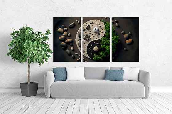 Модульна картина у вітальню/ спальню   Інь-Янь      ART-111_3A Київ
