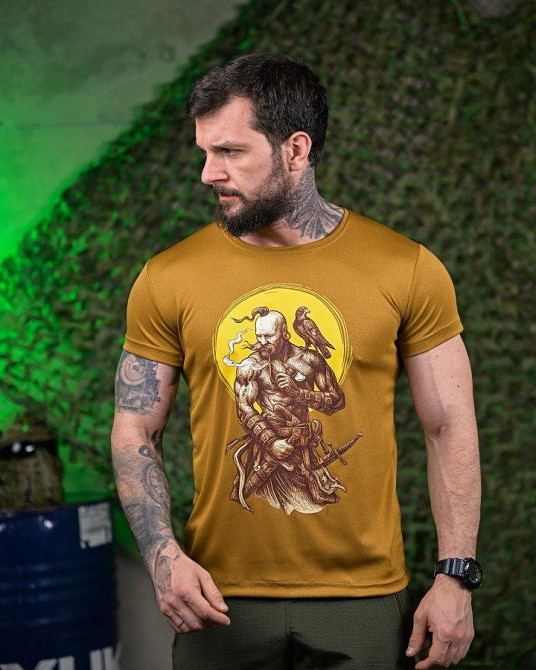 Тактическая потоотводящая футболка  Козак койот ПП7612 Одесса - изображение 1