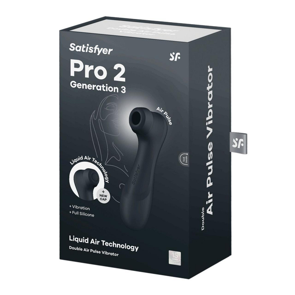 Вакуумний кліторальний стимулятор Satisfyer Pro 2 Generation 3 with Liquid Air Dark Grey Sex Aura Київ - фото 6
