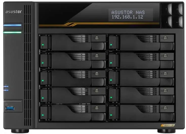 Сервер Сервер Asustor LOCKERSTOR 10 Gen3 AS6810T 10-bay, AMD Ryzen V3C14 Cztery rdzenie 2.3GHz, 16G ECC DDR5, 4x M.2 PCIe (NVMe), Київ - фото 1