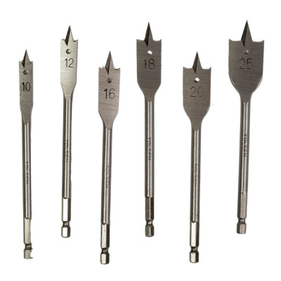 Набор сверл Tolsen плоских по дереву 6 шт 10, 12, 16, 18, 20, 25мм (75655) Винница - изображение 1