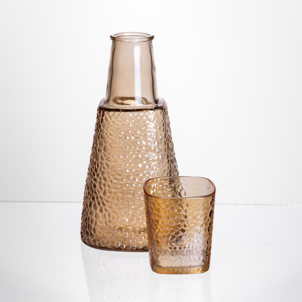 Кувшин з стаканом 1 л для напоїв, коричневий Київ - фото 1