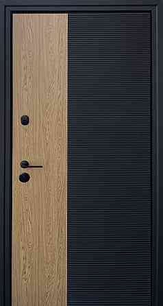 Дверь в квартиру. Серия МДФ/МДФ «Strimex Nissha» Модель: Duality Дуб+Софт/Белый мат. Короб RAL 9005/RAL 9003 Киев