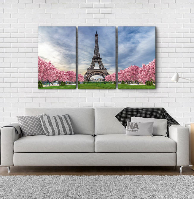 Модульна картина Париж Дерева Аrt-188_3А Київ - фото 2