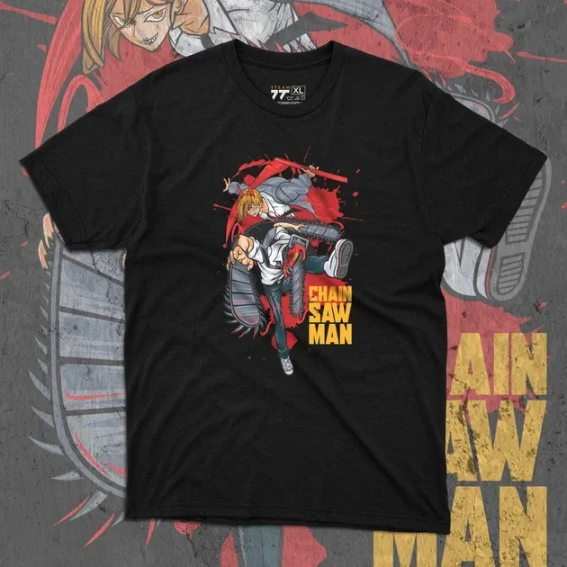 Футболка для подростка мальчика с принтом Человек Бензопила Денджи і Пауер Размер 160 Anime10474 Днепр - изображение 1