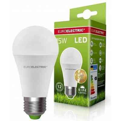 Лампочка EUROELECTRIC LED А60 15W E27 4000K 220V (LED-A60-15274(EE)) Винница