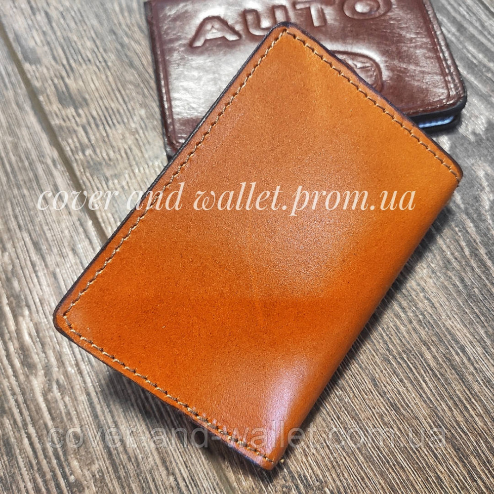 Маленькая обложка для авто документов с файлами из натуральной кожи PS Leather Киев - изображение 3