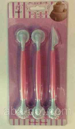 Ножі пластикові для мастики (набір 3 шт) Одеса