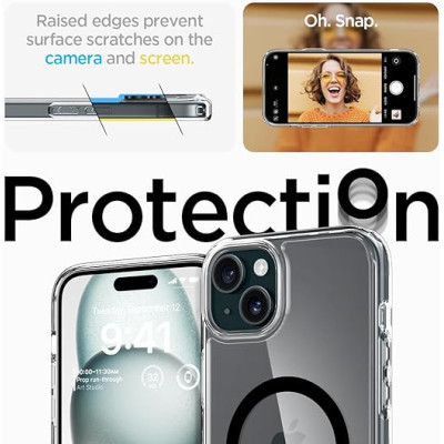 Чехол для мобильного телефона Spigen Apple iPhone 15 Ultra Hybrid MagFit Black (ACS06803) Винница - изображение 7