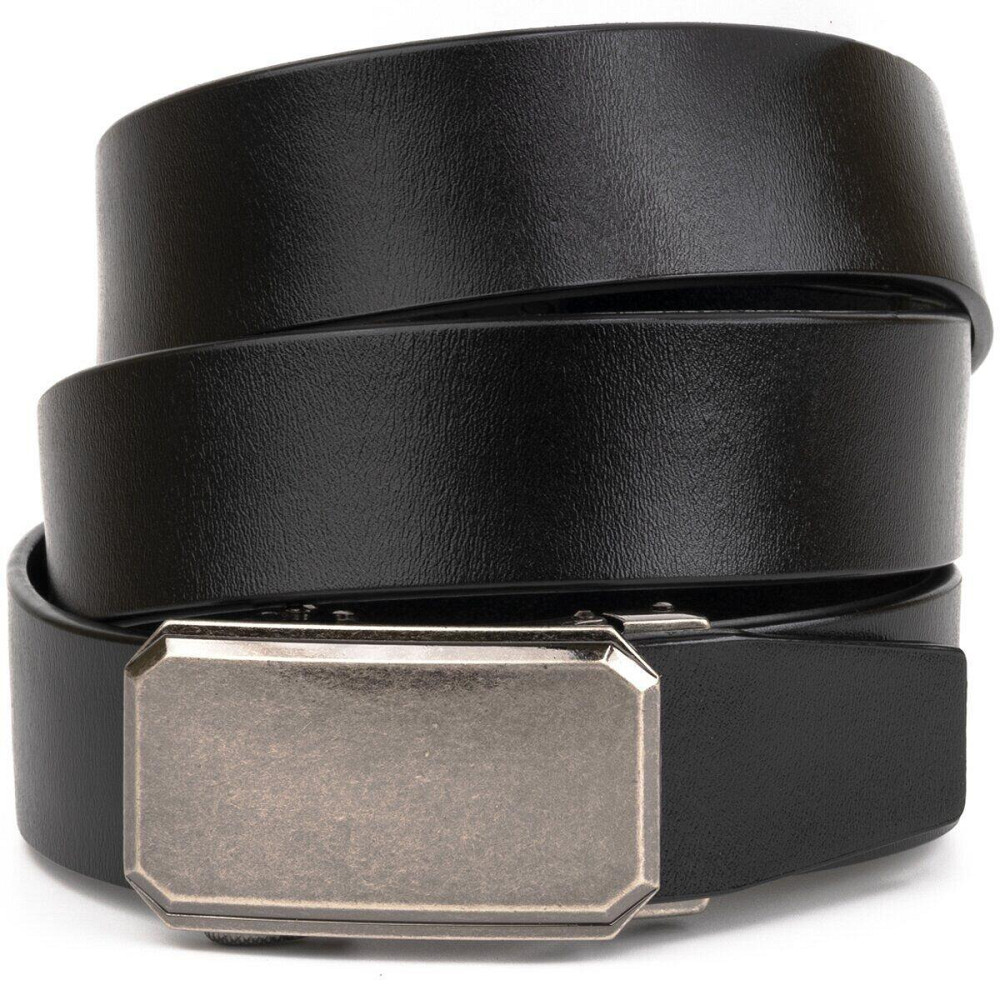 Ремінь чоловічий з кутовою пряжкою Vintage 20274 Чорний Київ - фото 8