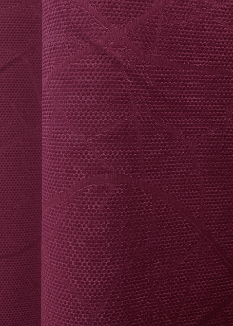 Комплект коротких штор VR-Textil Льон Савана № 571ш Бордовий 130х170 см 2 шт (35-0354) Київ - фото 5