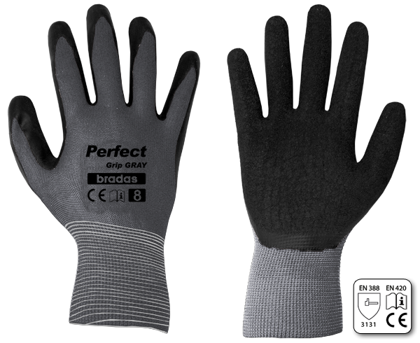 Рукавички захисні PERFECT GRIP GRAY латекс, розмір 10, RWPGGY10 Київ - фото 1