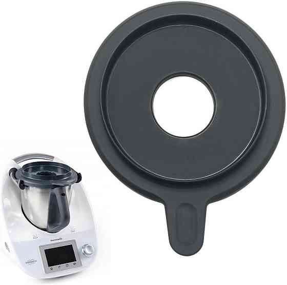 Кришка Thermomix TM5/TM6 для основної каструлі, нейлонова з силіконовим замком, заміна оригінальній, прозора/чорна 240 г Київ