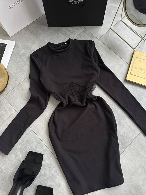 Женское обаятельное мини платье с имитацией корсета турецкая ангора puma Одесса - изображение 8